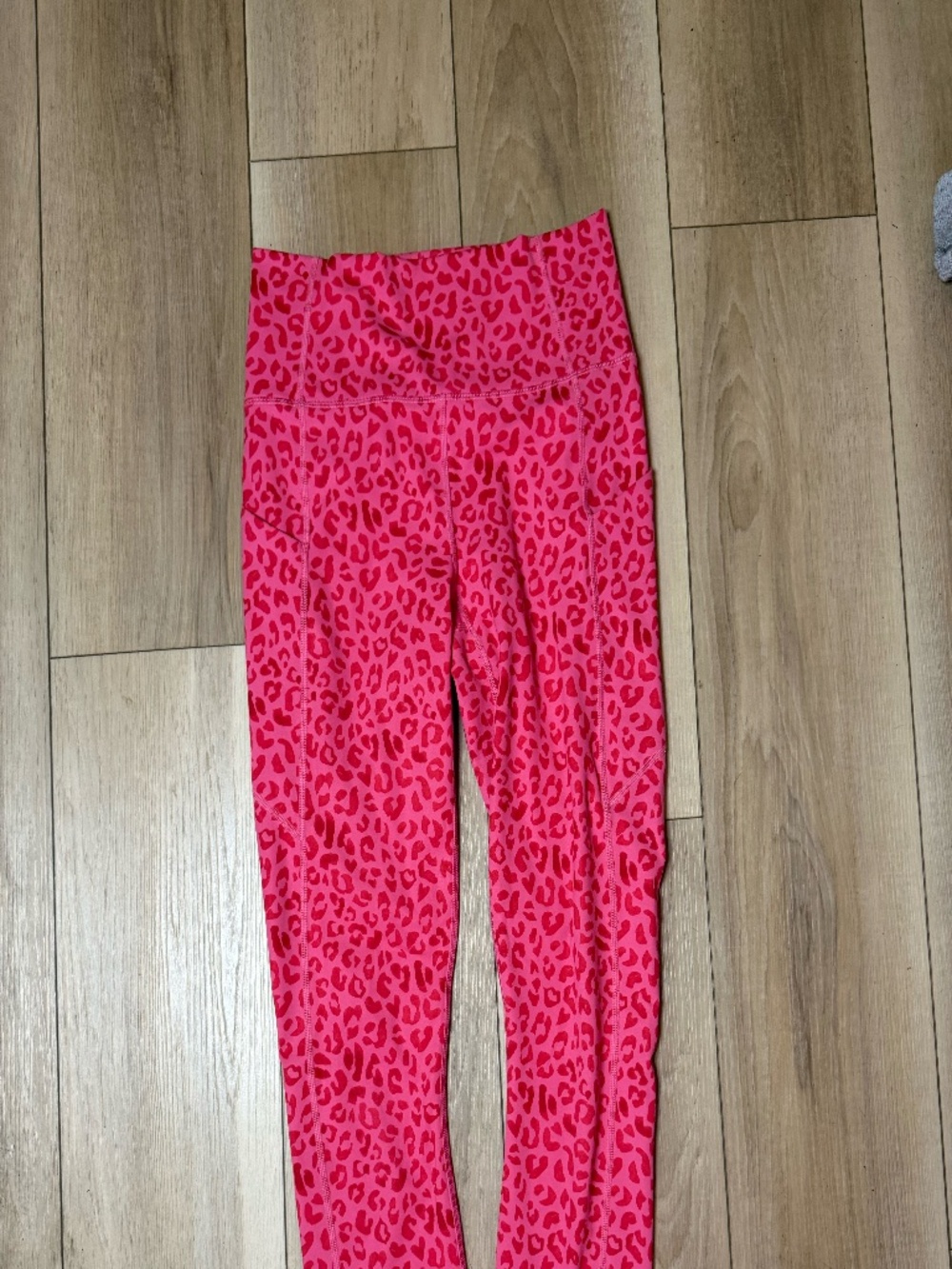 Fabletics PureLuxe Pink Leopard Leggings Small High Waisted Athletic